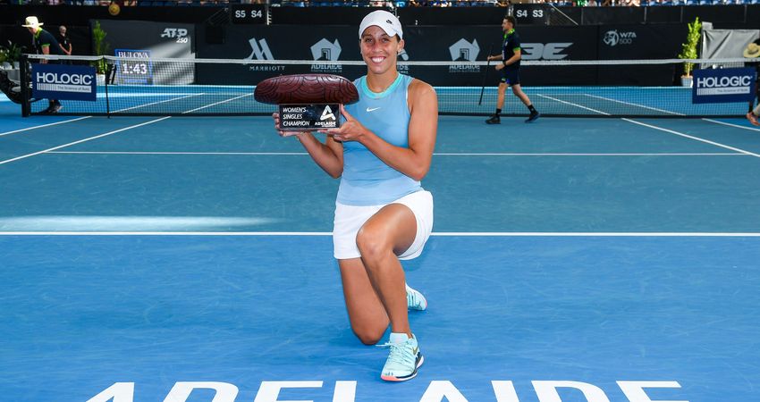Madison Keys 2025 Adelaide trophy