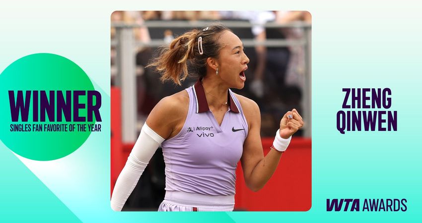 zheng qinwen favorita de los fans 2025