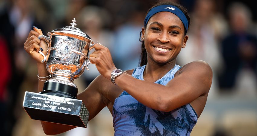 Coco Gauff trofeo Roland Garros 2025