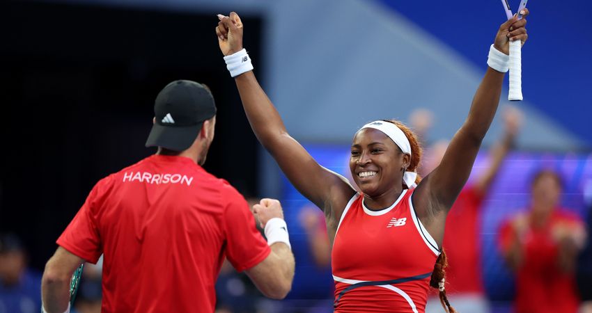 Gauff, Harrison dobles mixtos contra Grecia