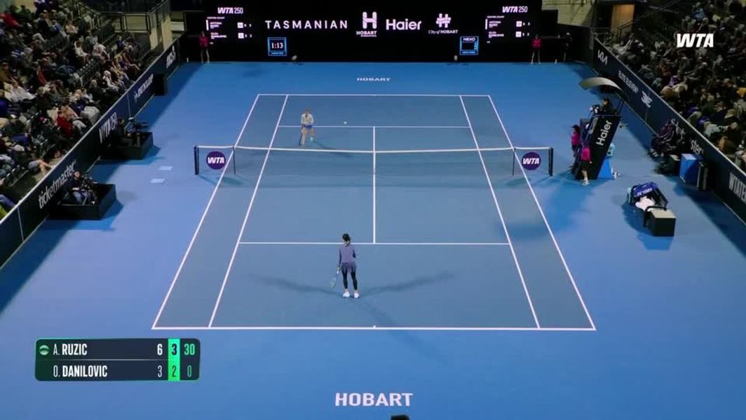 Croatia's Ruzic bests Danilovic in Hobart to reach first WTA semifinal