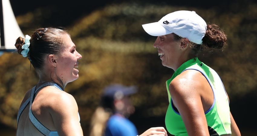 Madison Keys Oliynykova AO first round 2026