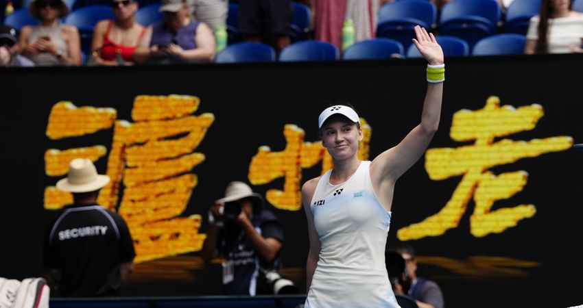 Elena Rybakina, 2026 Australian Open QF celly (Getty)