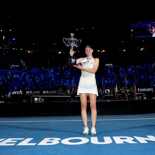 Rybakina Australian Open trophy