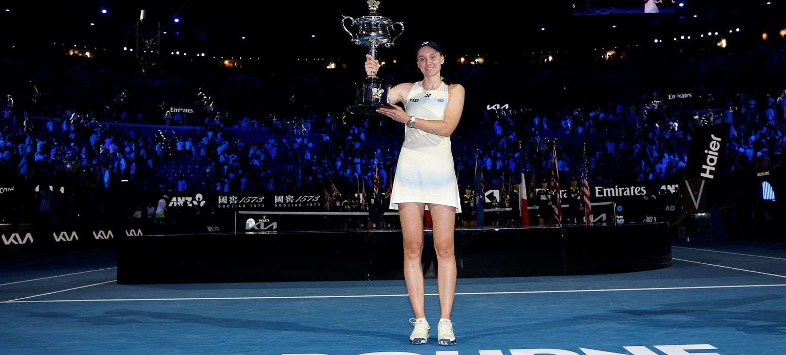 Rybakina Australian Open trophy