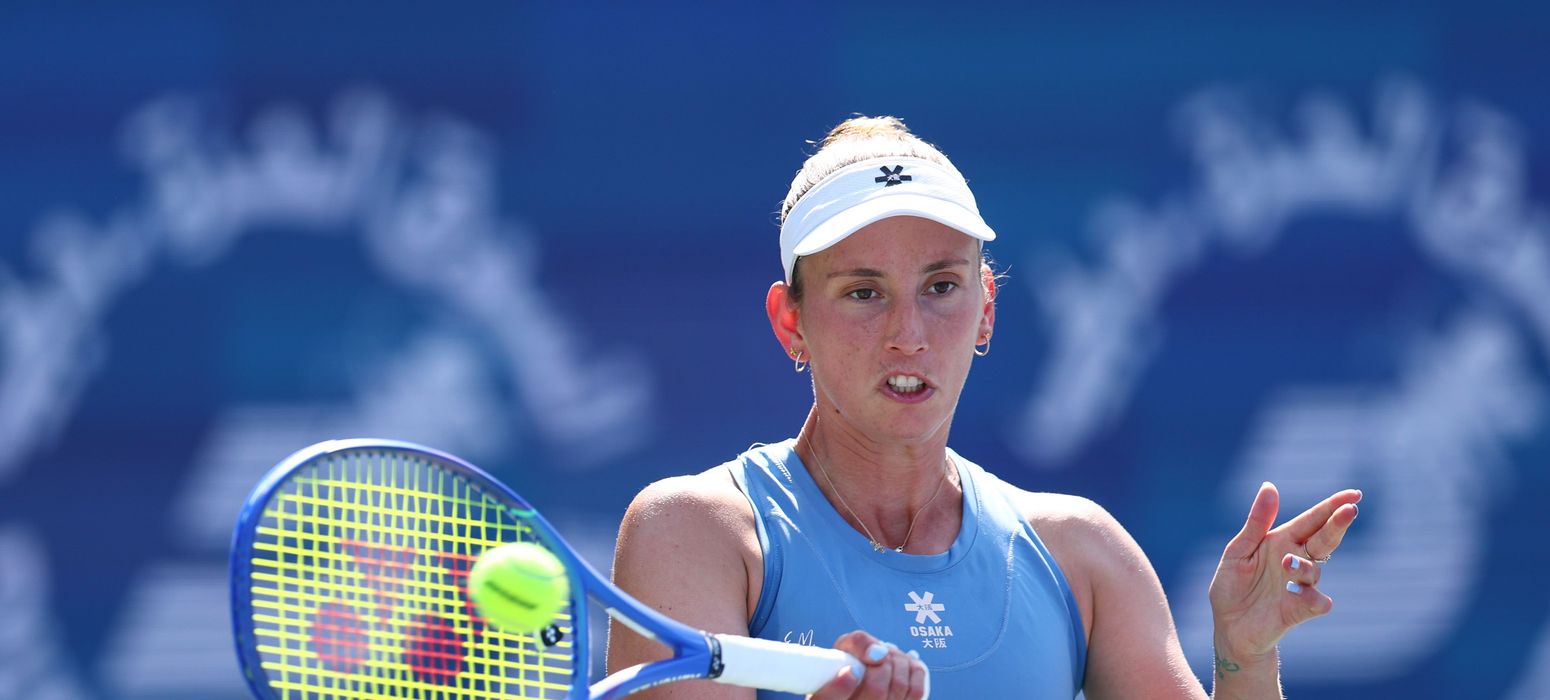 Elise Mertens, 2026 Dubai R1 (Getty)