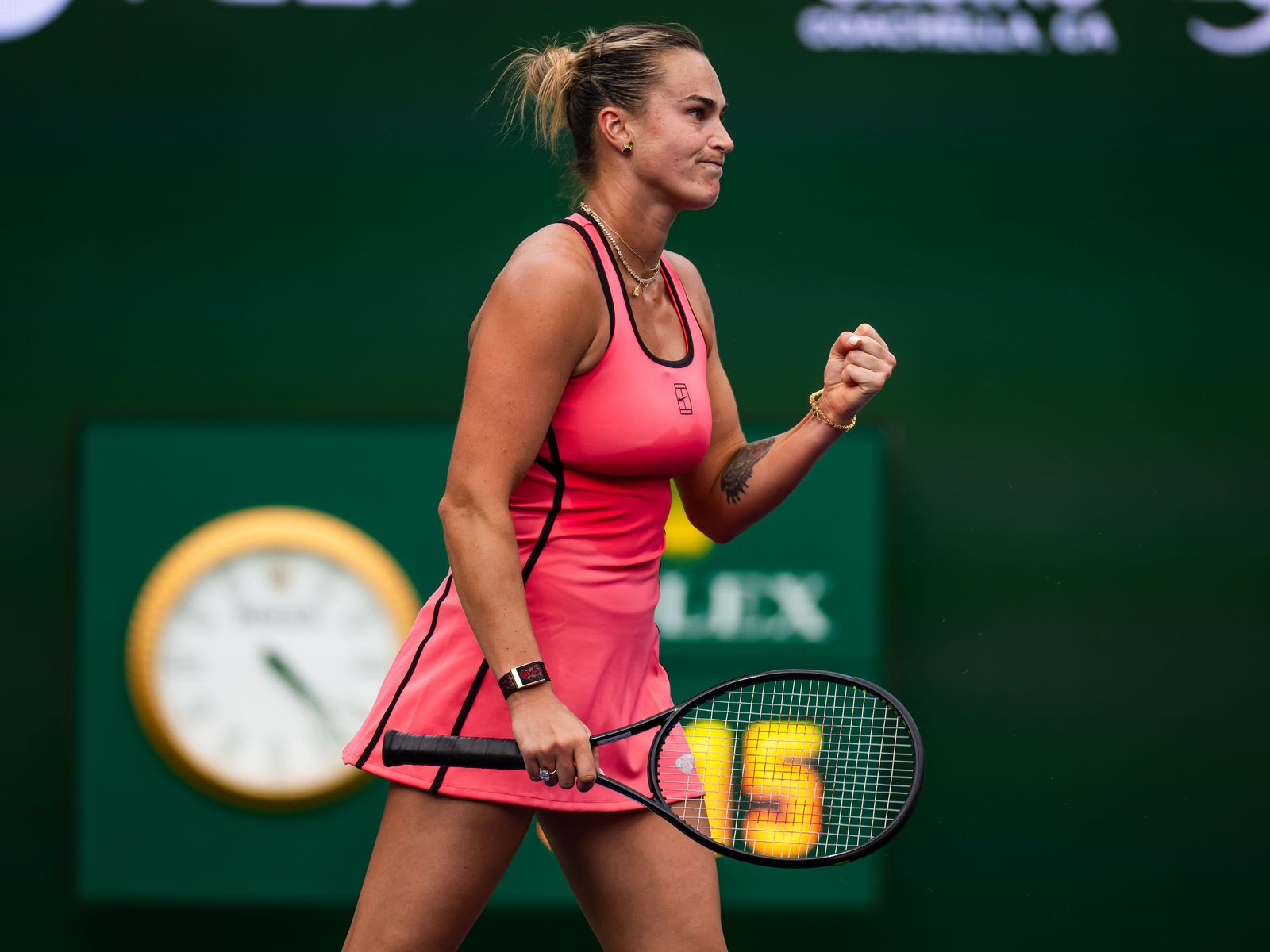 Aryna Sabalenka in action at Indian Wells in March 2026