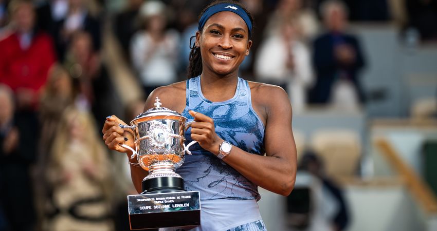Coco Gauff, trofeo Roland Garros 2025