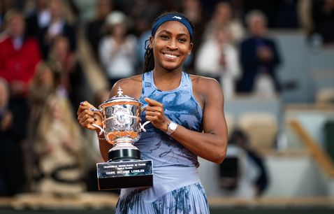 Coco Gauff, Roland Garros 2025 trophy