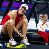 belinda bencic and daughter bella united cup 2025