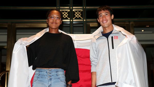 Osaka and Nishikori, 2018 US Open (Getty)