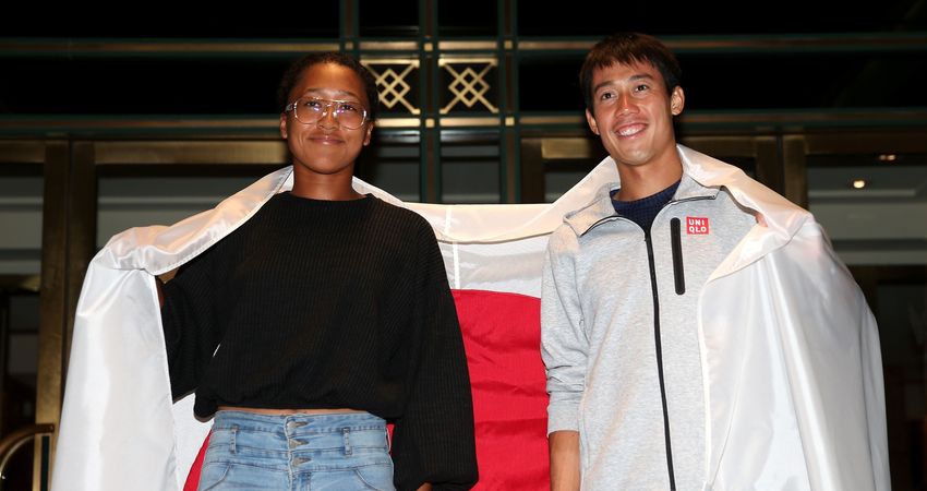 Osaka and Nishikori, 2018 US Open (Getty)