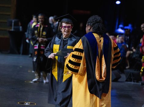Billie Jean King, Cal State LA Graduation