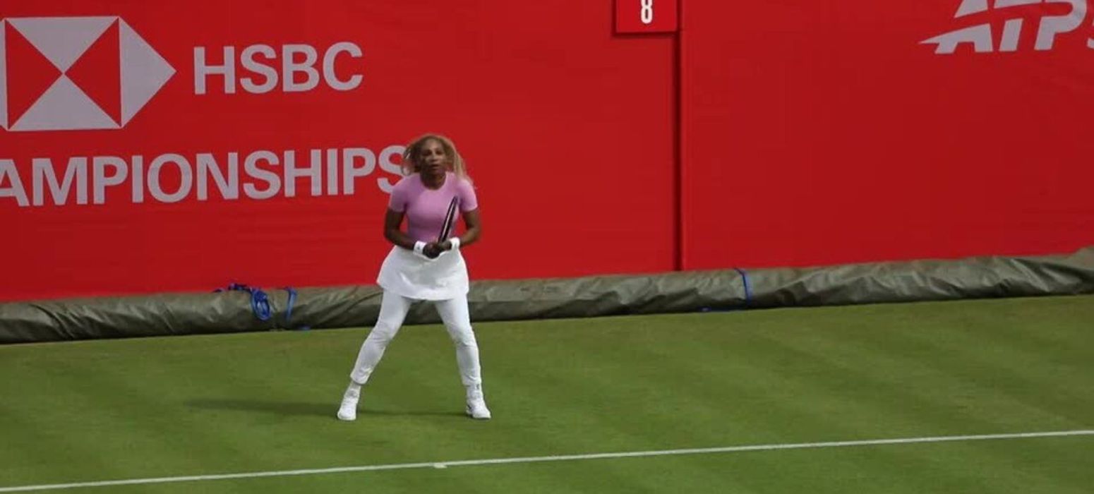Live practice: Check out Serena Williams training ahead of her return to tennis