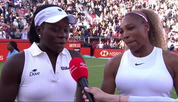 Big smiles and high energy: Serena and Mboko soak in an electric Queen's win