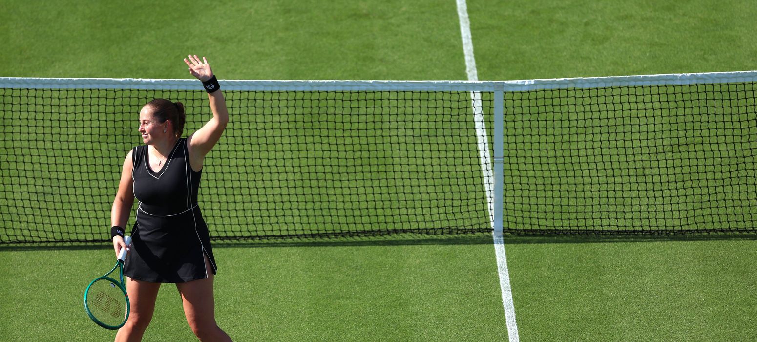 Jelena Ostapenko. 2026 Eastbourne R1 (Getty)