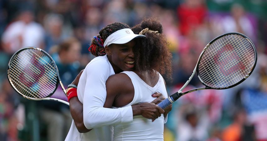 Venus and Serena beat Andrea Hlavackova and Lucie Hradecka in the final to win their fifth Wimbledon title.