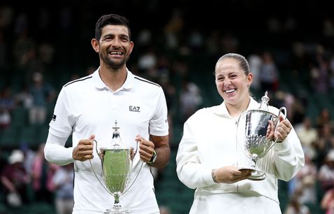 Jelena Ostapenko and Marcelo Arevalo, Wimbledon 2026
