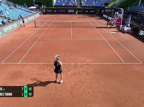 From 4-1 down in second set, Bondar overcomes Sorribes Tormo in Iasi opener