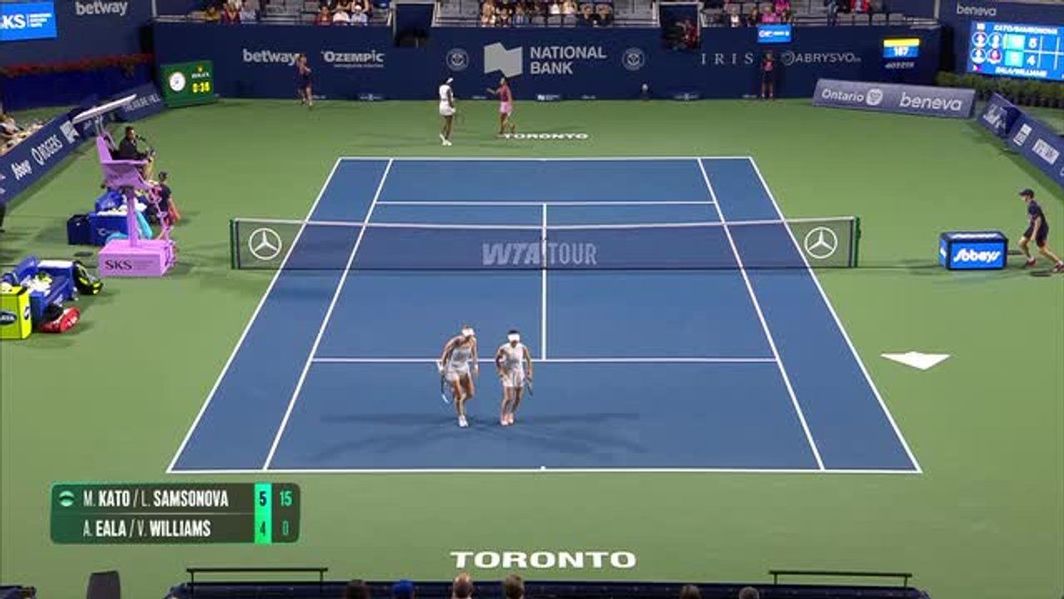 Kato  Samsonova take out Eala and Venus Williams on Center Court in Toronto