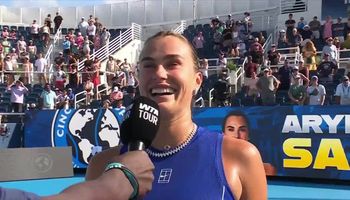 Aryna Sabalenka relies on baseline power to pull through a physical test