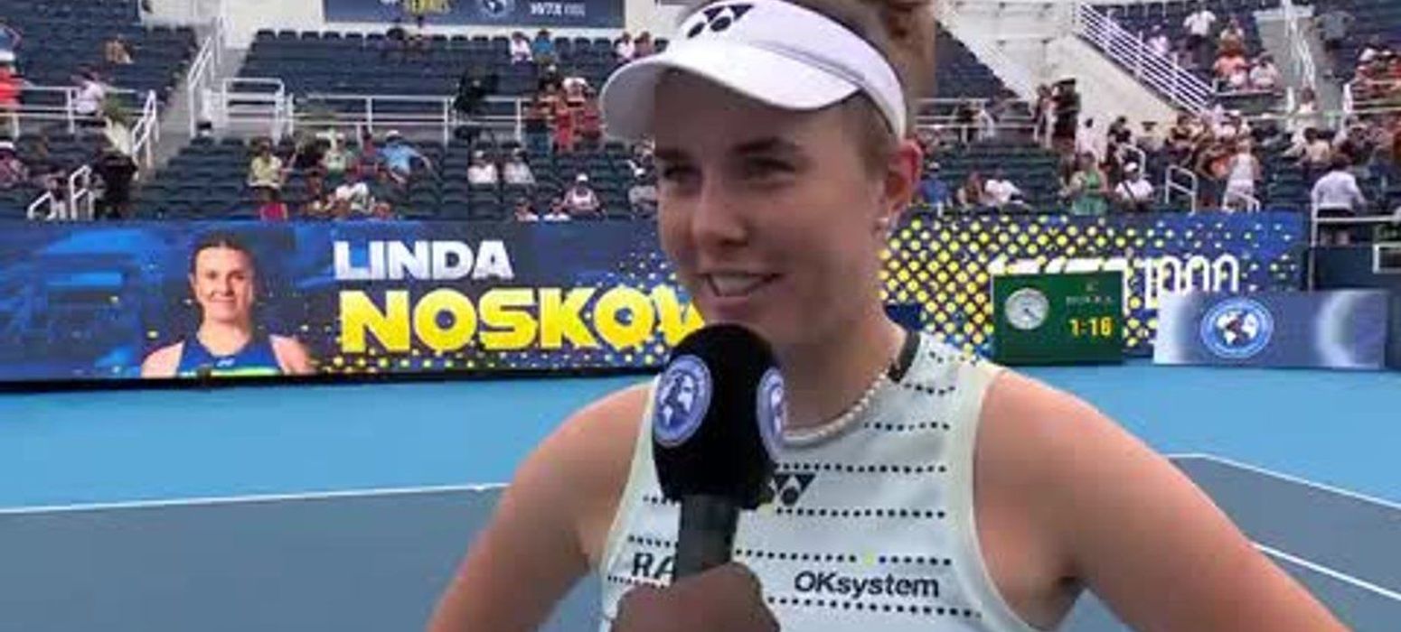 Linda Noskova stays composed under pressure to lock in another decisive victory