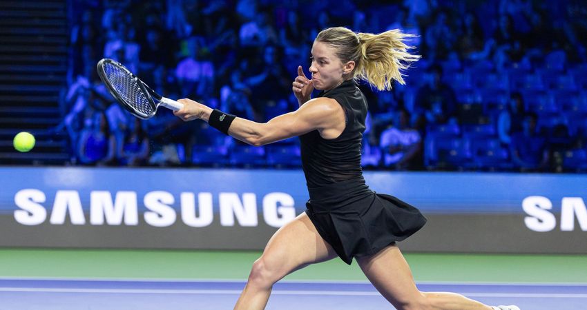 Maja Chwalinska em Singapura 2026. Foto: WTA.