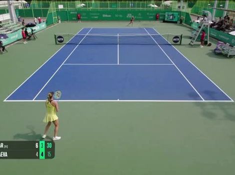 'Straining every sinew!' Alina Charaeva's full-stretch volley in Seoul