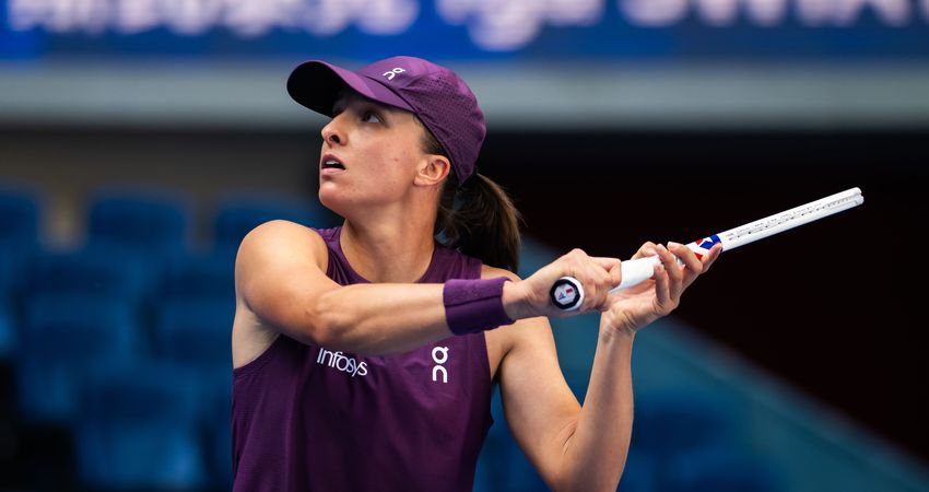 Iga Swiatek competing at the 2026 China Open