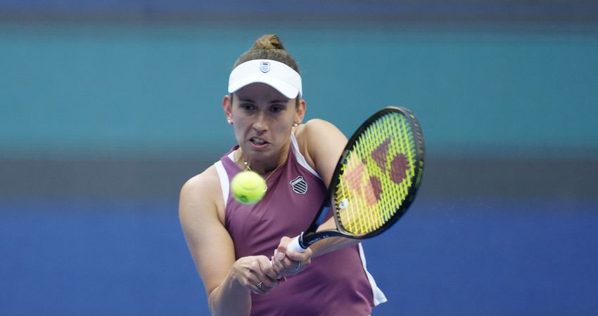 Elise Mertens competing at the 2026 China Open