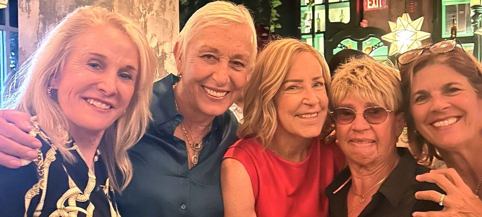 Tracy Austin, Martina Navratilova, Chris Evert, Rosie Casals and Gigi Fernandez
