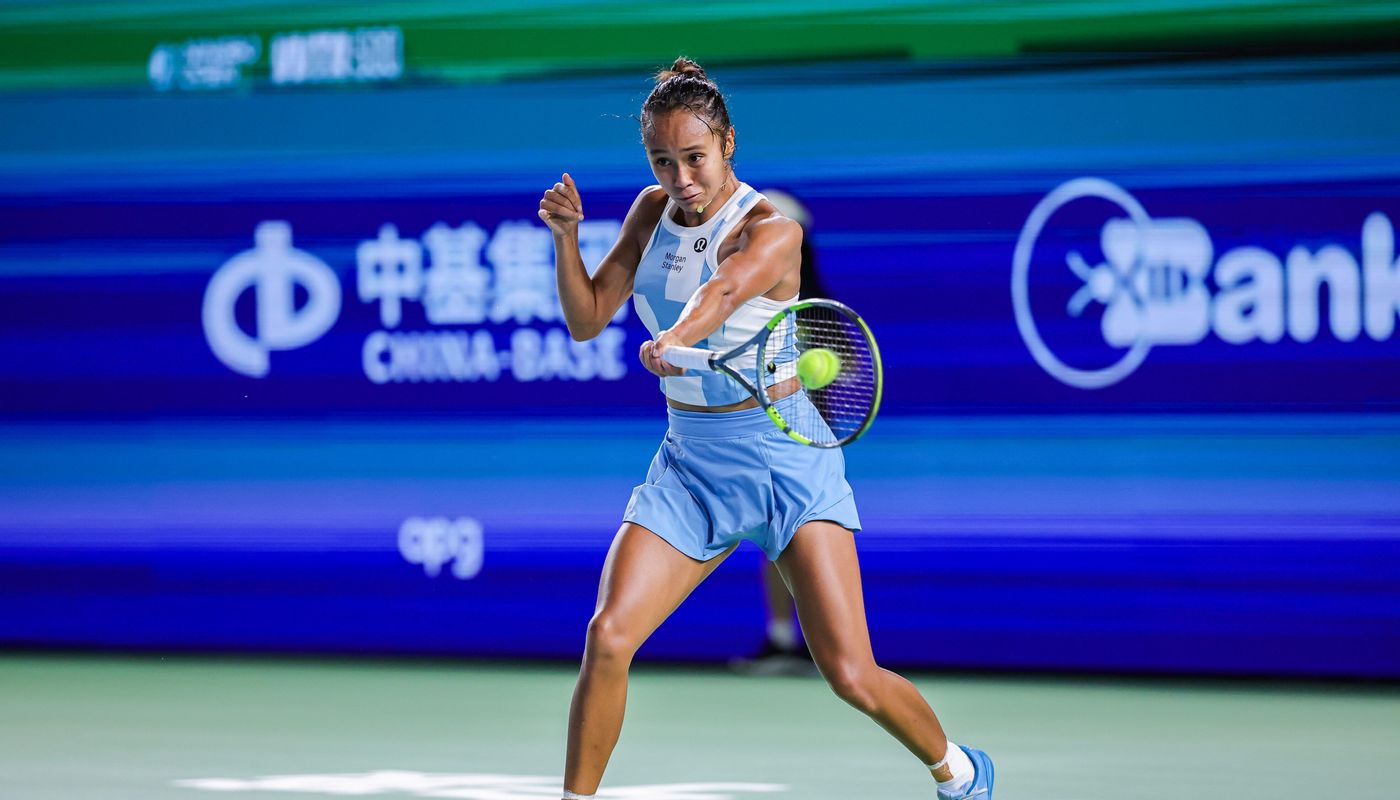 Leylah Fernandez competes at Ningbo in October 2026