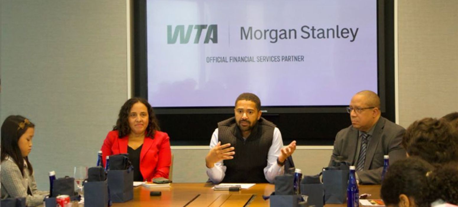 Harlem Junior Tennis & Education Program students visit Morgan Stanley headquarters