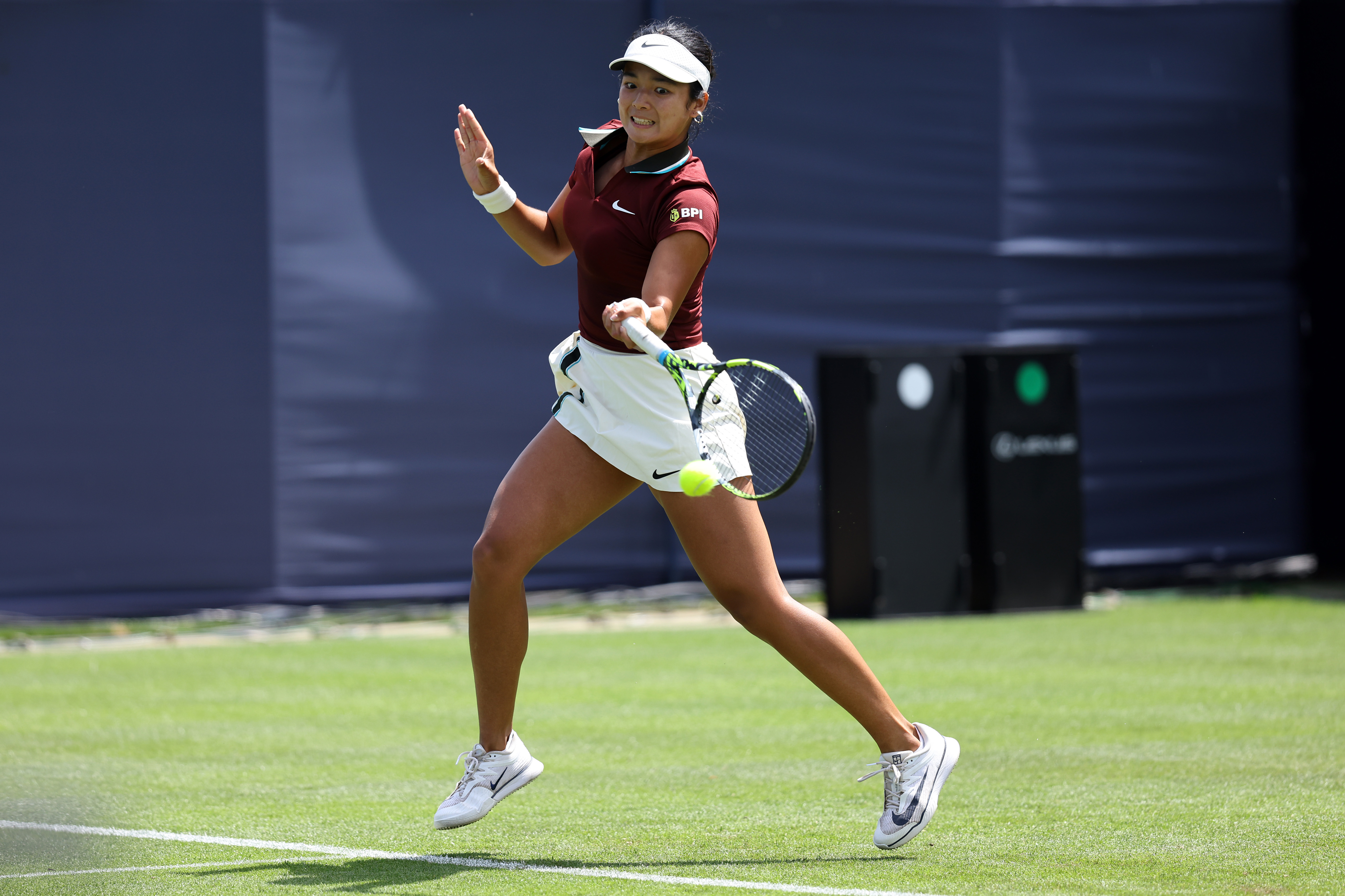 Hot shot: Alexandra Eala ends 22-shot exchange with forehand down the line