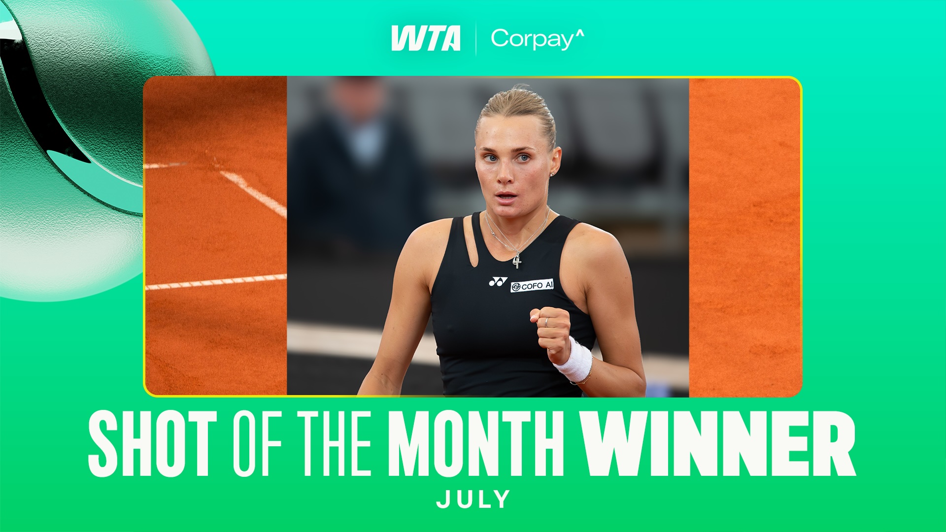 Yastremska goes full stretch for the shot of the match