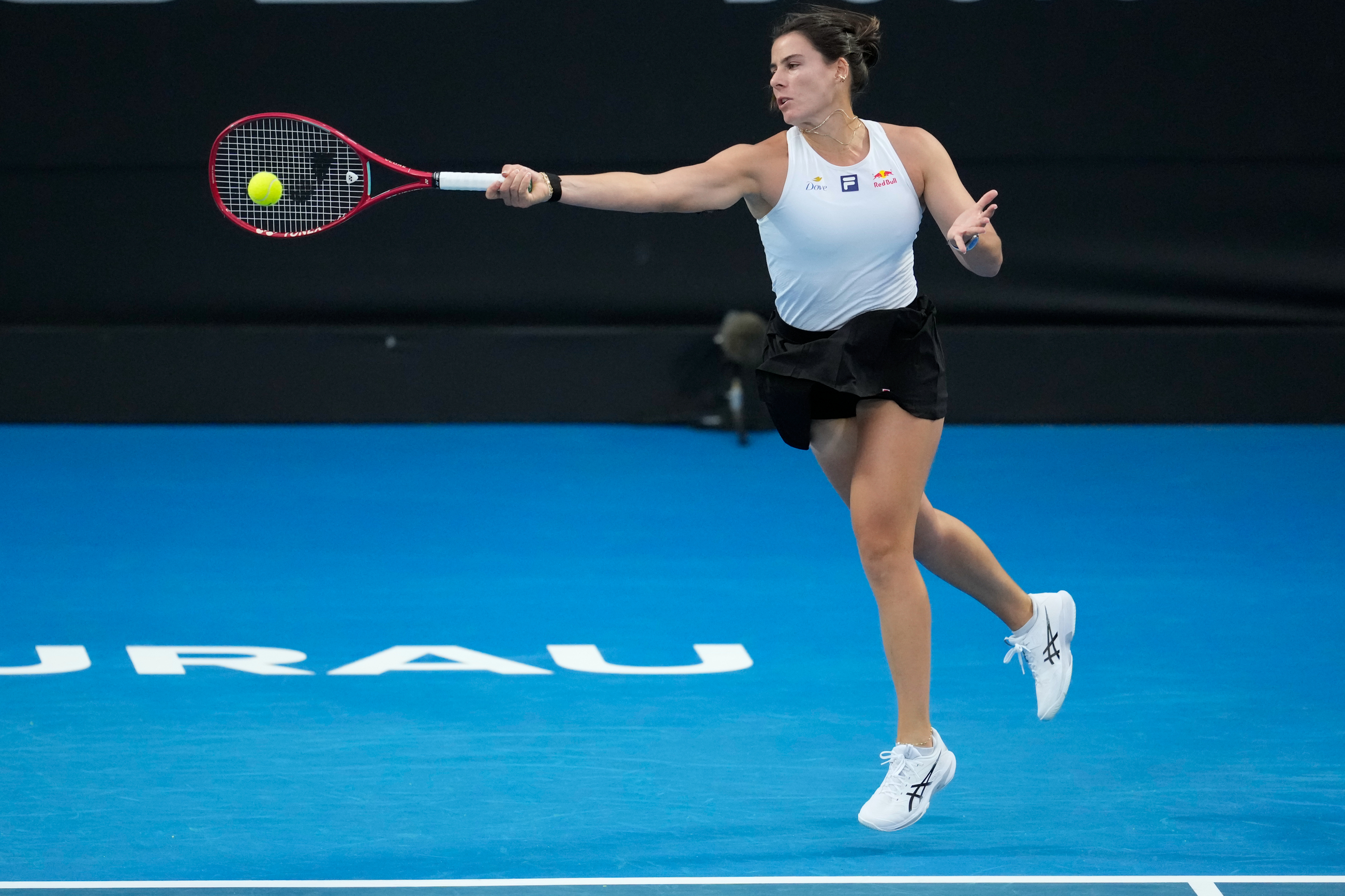 Hot shot: Emma Navarro ends touch exchange with forehand flick in Auckland
