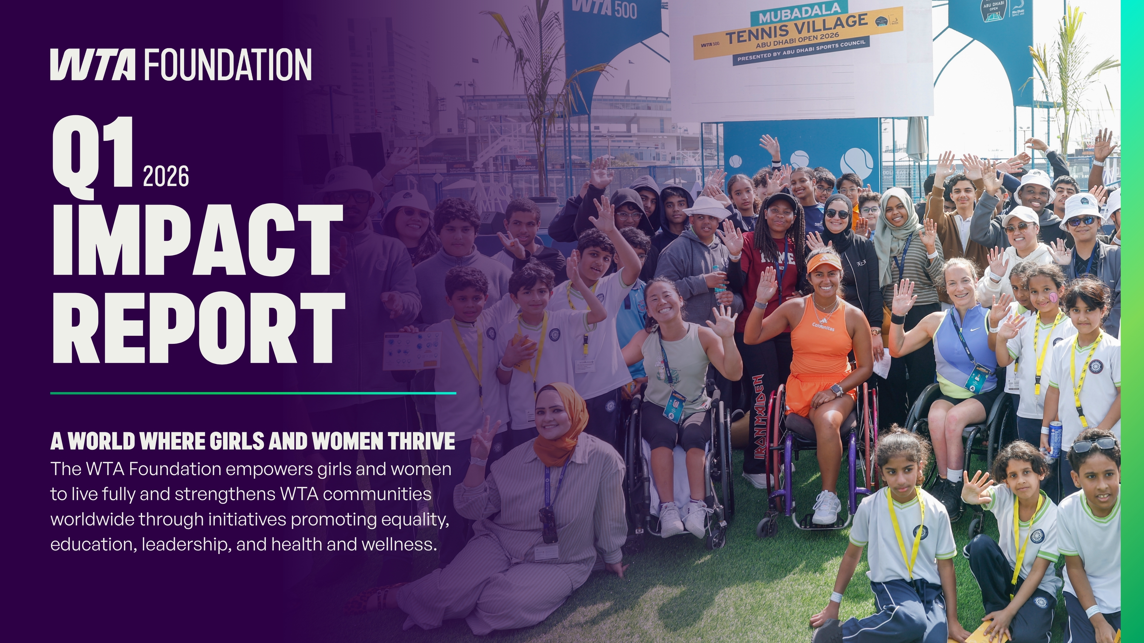 WTA Foundation 2026: Mở Rộng Cơ Hội Cho Phụ Nữ Và Trẻ Em Toàn Cầu