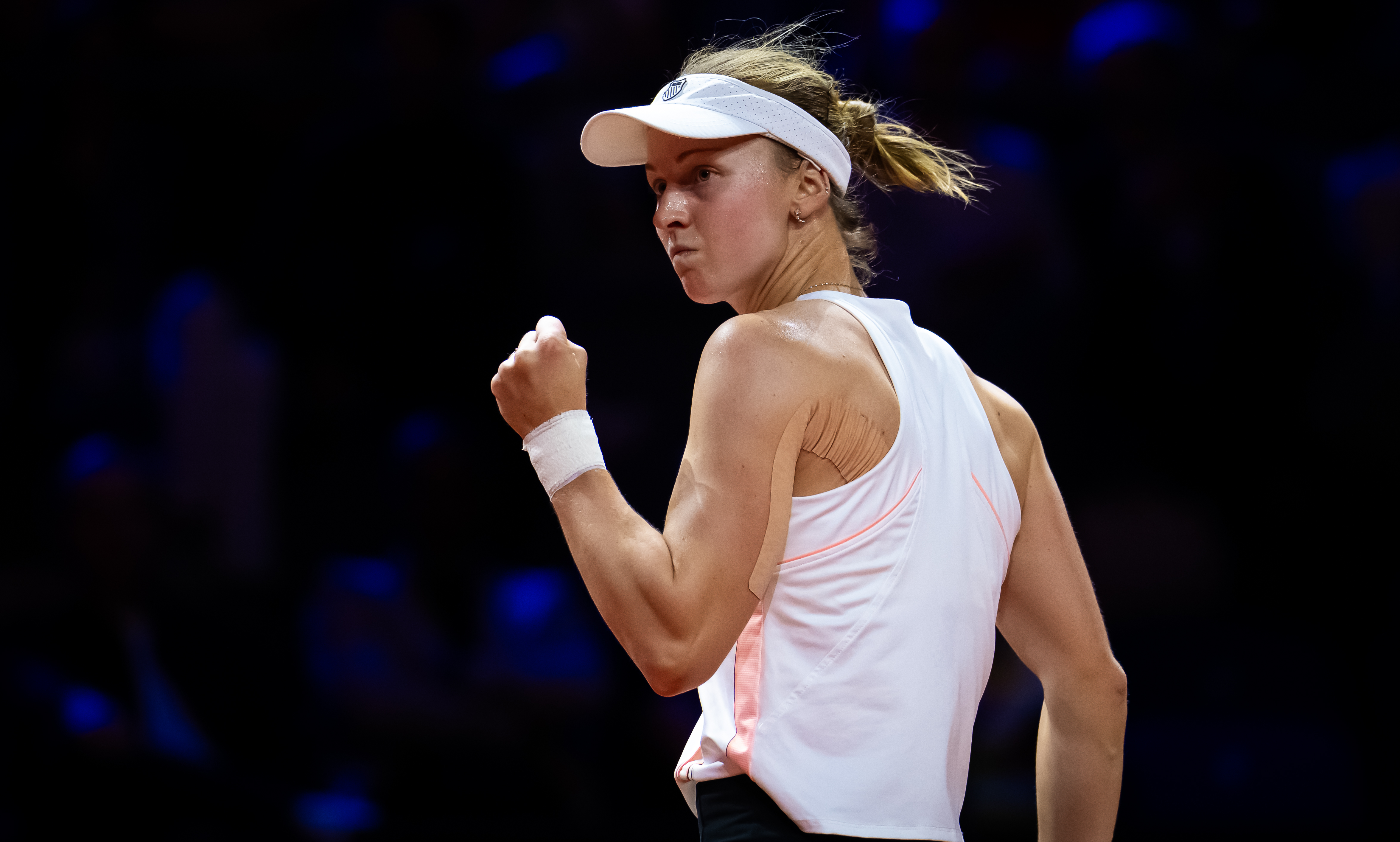 Liudmila Samsonova in action during tournament play